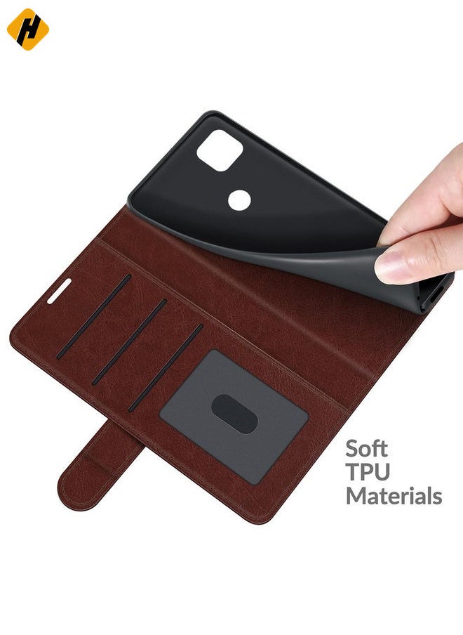 Case Cover For Motorola One 5G Ace R64 Texture Single Horizontal Flip Protective Case with Holder & Card Slots & Wallet& Photo Frame(Brown)