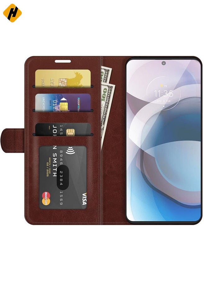 Case Cover For Motorola One 5G Ace R64 Texture Single Horizontal Flip Protective Case with Holder & Card Slots & Wallet& Photo Frame(Brown)