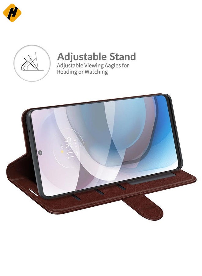 Case Cover For Motorola One 5G Ace R64 Texture Single Horizontal Flip Protective Case with Holder & Card Slots & Wallet& Photo Frame(Brown)