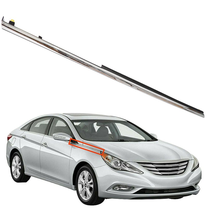 Generic LABLT Front Fender Garnish Chrome Molding Trim Right Passenger Side Replacement for Hyundai Sonata 2011 2012 2013 2014  - Image 1