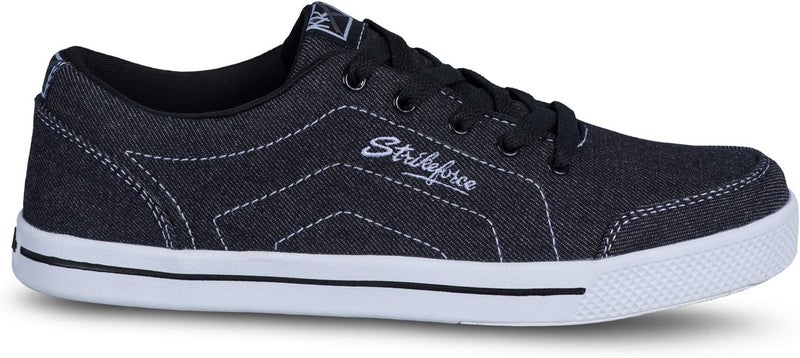 KR Strikeforce Strikeforce Laguna Black/Denim Women's Bowling Shoe with FlexSlide Technology for Right or Left Handed Bowlers - Image 2