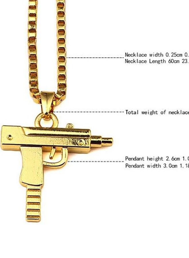 Meiligo Fashion Womens Mens Zinc Alloy Hip-hop Machine Gun Necklace Hand Gun Pistol Pendant - Image 2
