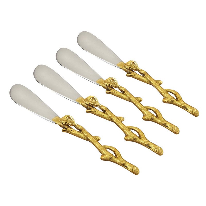 Elegance Elegance Golden Vine Spreaders 6Inch SilverGold Set of 4 