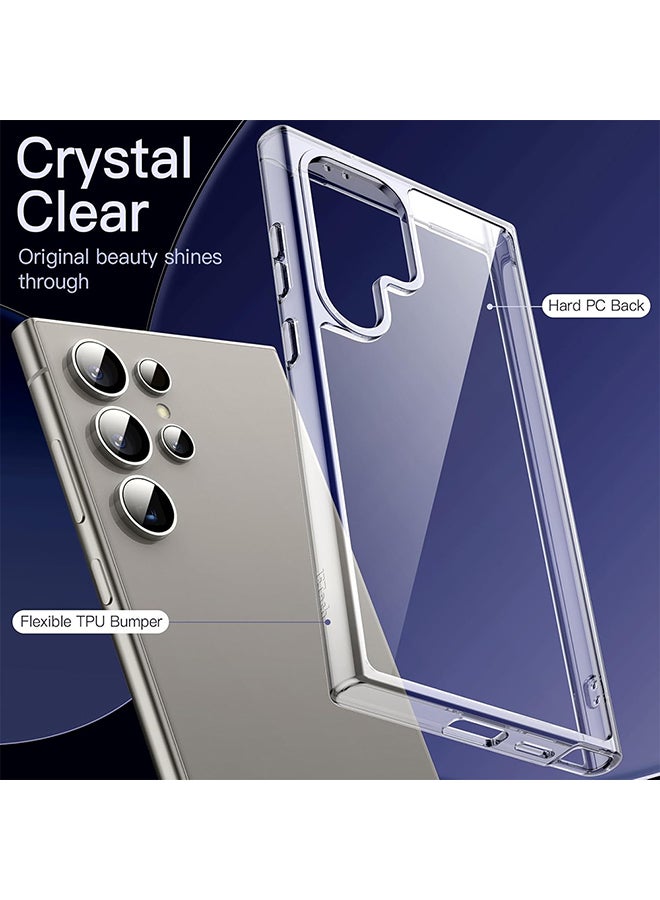 O Ozone Clear Classic Case Compatible With Samsung S24 Ultra | Transparent Slim Soft TPU Back Cover | Anti-Yellow Shockproof Protective Phone Case - Image 3