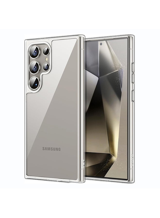 O Ozone Clear Classic Case Compatible With Samsung S24 Ultra | Transparent Slim Soft TPU Back Cover | Anti-Yellow Shockproof Protective Phone Case - Image 1