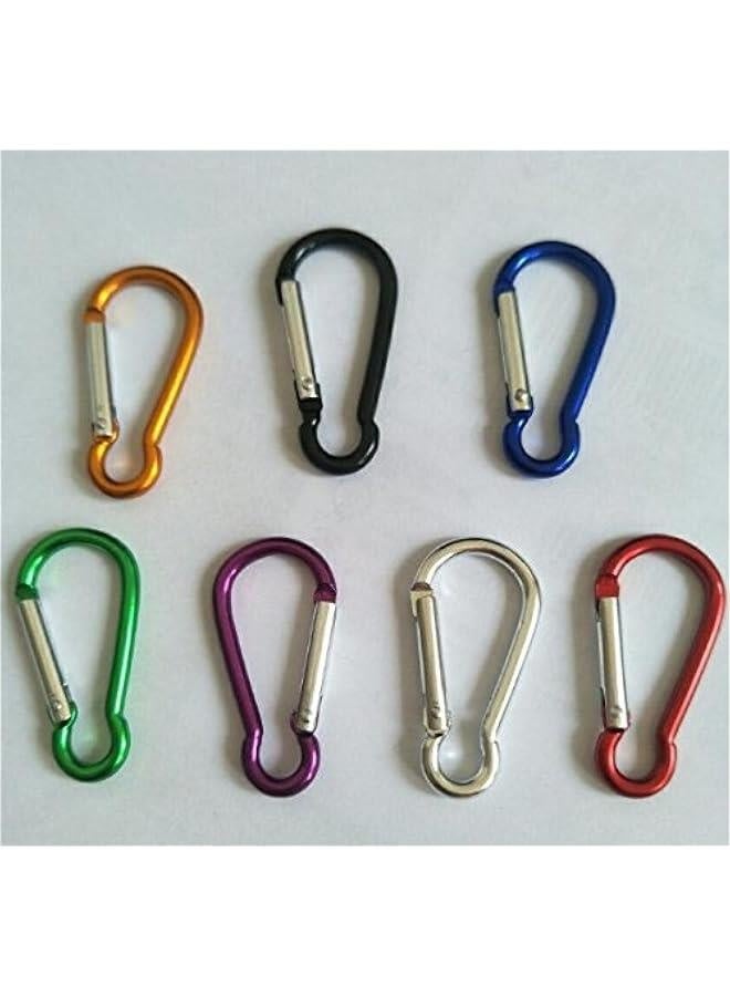 5 PCS Aluminum Gourd Shape Buckle Pack, Locking Clip Camping Spring Snap Hook Keychain Hiking (Random Color)  - Image 3