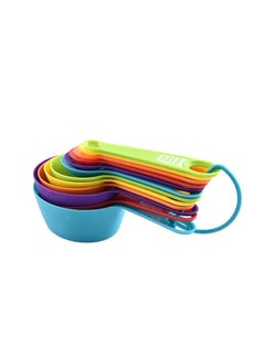 LDQ 12 Piece Measuring Spoons Set, 12 Pieces Kitchen Measuring Spoons Set with Graduated Measuring Spoons, Plastic Measuring Cups and Spoons with Measuring Ruler, Stackable, Suitable for Dry and Liquid  - Image 1