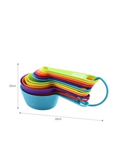 LDQ 12 Piece Measuring Spoons Set, 12 Pieces Kitchen Measuring Spoons Set with Graduated Measuring Spoons, Plastic Measuring Cups and Spoons with Measuring Ruler, Stackable, Suitable for Dry and Liquid  - Image 3