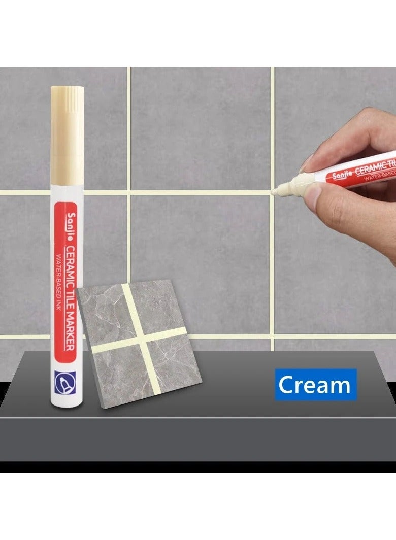 ارواق قلم تلوين الفواصل مقاوم للماء باللون الأبيض لإصلاح وتنظيف فواصل البلاط في الحمام والجدران والأرضيات