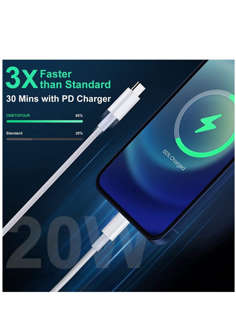 ELTRAZONE USB C to Lightning Cable 2M [MFi Certified] Compatible with Apple iPhone 14 Pro Max/13/12/11 Pro/X/XS/XR/8 Plus/AirPods Pro,Supports Power Delivery,White - Image 2