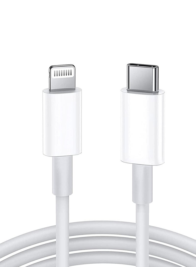 ELTRAZONE USB C to Lightning Cable 2M [MFi Certified] Compatible with Apple iPhone 14 Pro Max/13/12/11 Pro/X/XS/XR/8 Plus/AirPods Pro,Supports Power Delivery,White - Image 1