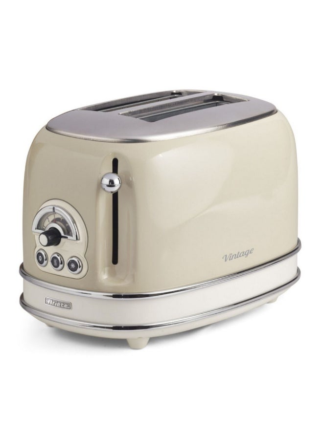 أريتي 810W 2-Slice Vintage Electric Toaster Beige and Silver 20 x 19 x 30 cm 00C015513ARAS 810 W 00C015513ARAS - Image 1