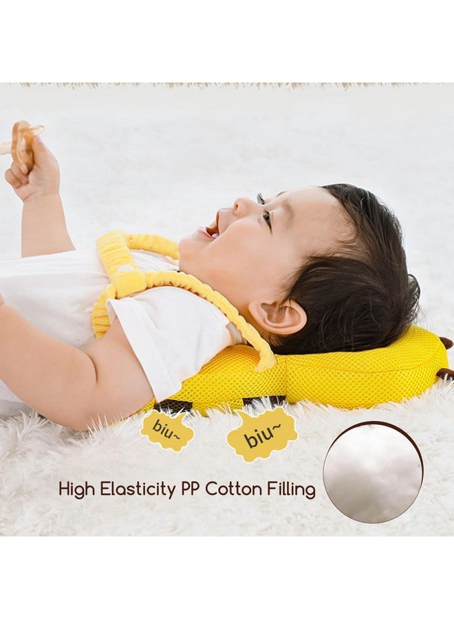 YumSur Baby Head Protector,Infant Fall Protection, Baby Head Protector Cushion Backpack with Baby Knee Pads Anti Slip Socks for Walking & Crawling (Yellow Bees) - Image 5