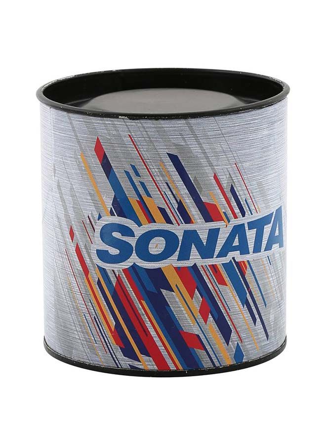 سوناتا ساعة يد جلدية دائرية بعقارب سوداء - Image 5