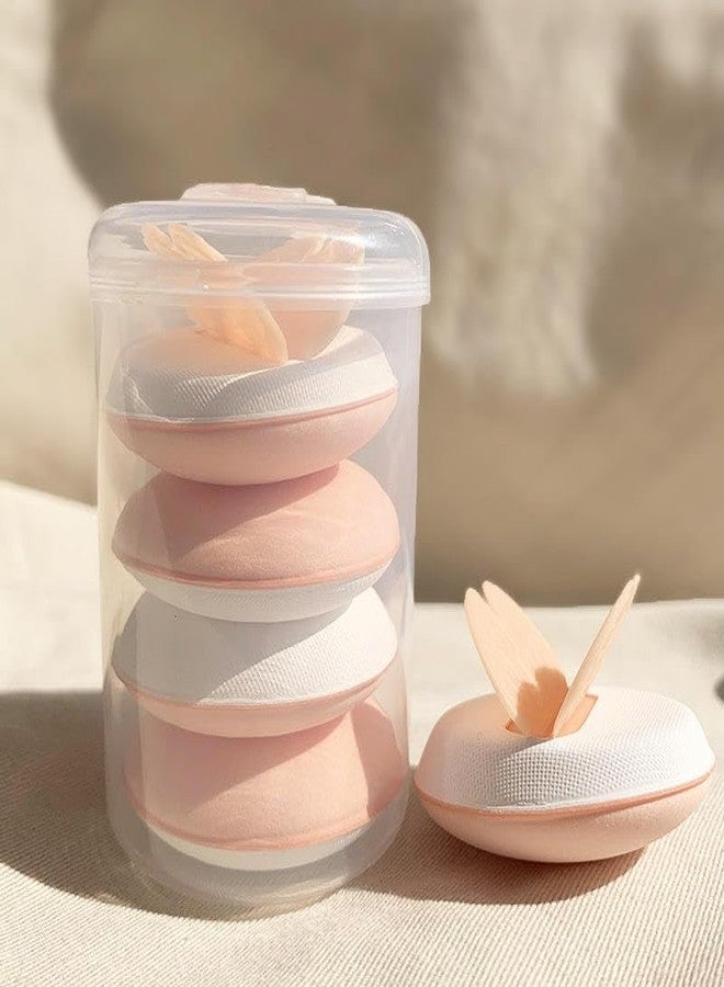 Ruby Face RUBYFACE 4 pcs Butterfly-Shaped Makeup Sponge Foundation Cushion Puff Concealer Blender Beauty Powder Puff Cushion for Facial Use - Image 1