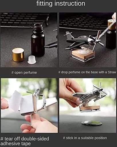 Eltron Turbo Imported Aeroplane Glider Design Working On Solar Power Car Interior Accessories Decoration Rotating Fan Dashboard Aroma Organic Fragrance Car Perfume (Pack of 1, Silver) - Image 2