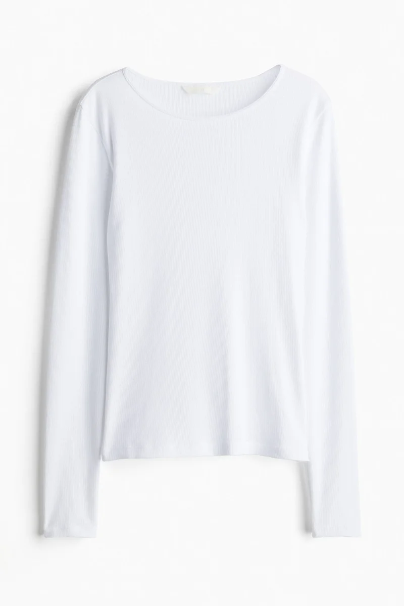 H&M Ribbed Jersey Top