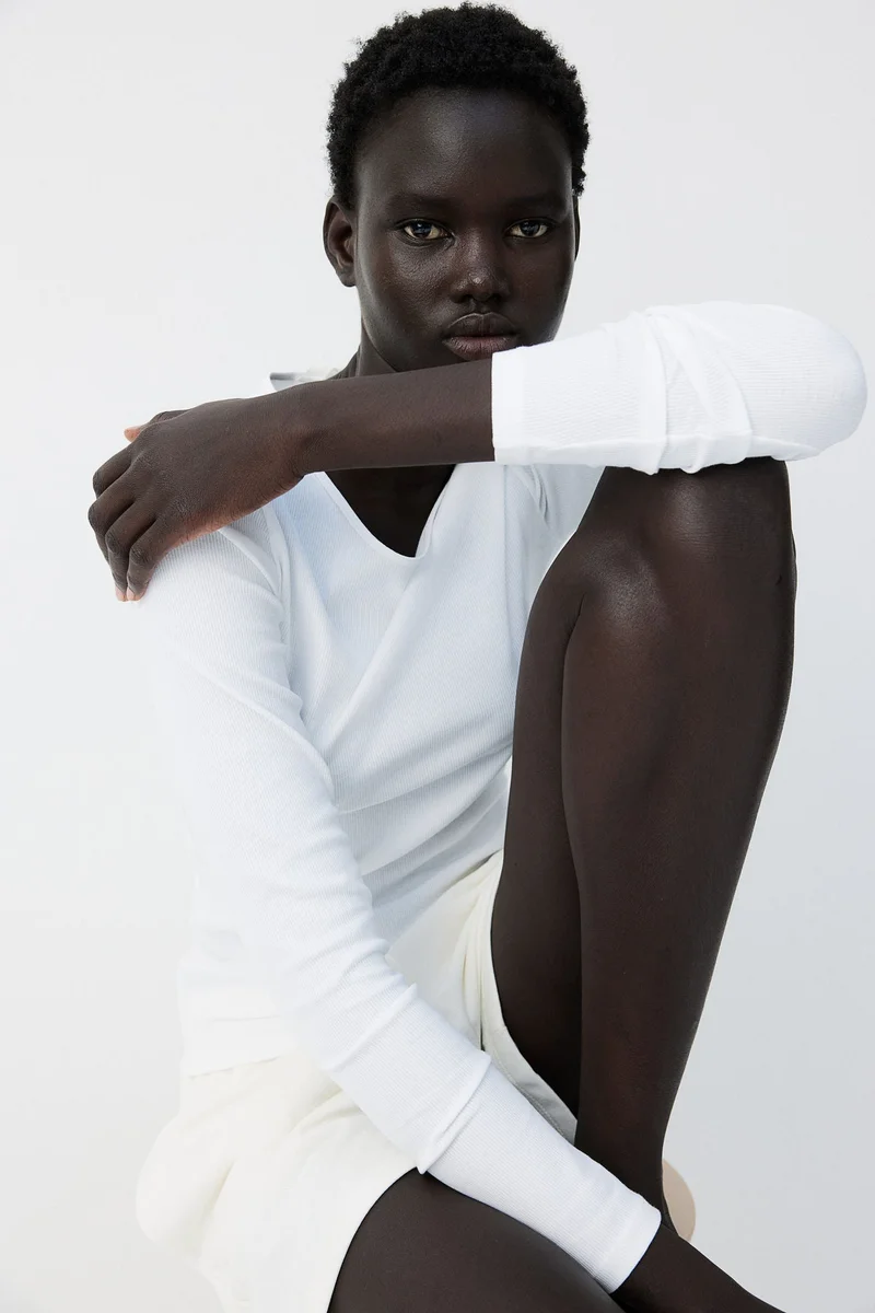 H&M Ribbed Jersey Top