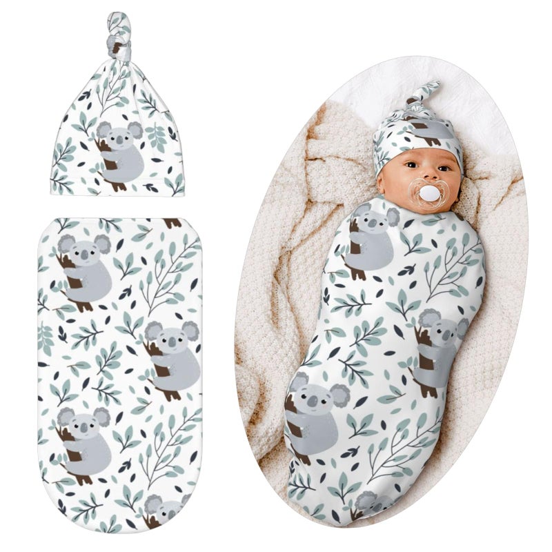 Jarverce Swaddle Blanket for Baby, Soft Sleeping Bag, Swaddling Sack for Newborn Unisex Baby Stuff, Koala - Image 1