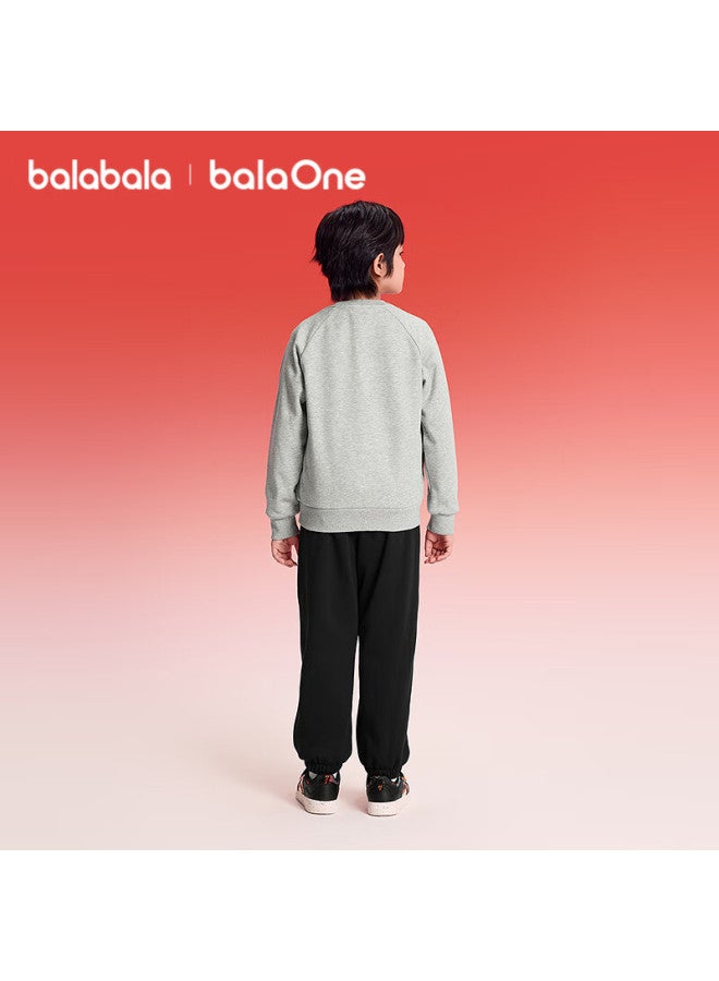 Balabala Kids Boys' Outfit  New Spring Autumn Fleece Lined Red New Year Celebration Sportswear Trendy Cool - Image 3