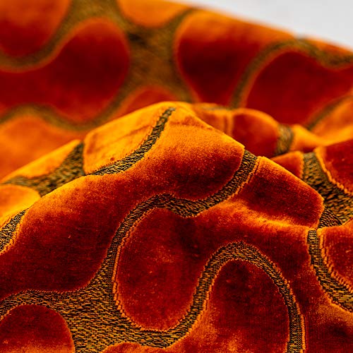 Yangest Orange Throw Pillow Cover Wavy Cushion Cover Modern Zippered Rectangular Pillowcase for Sofa Couch Bedroom Living Room Home Decorative, 12x20 Inch - Image 3