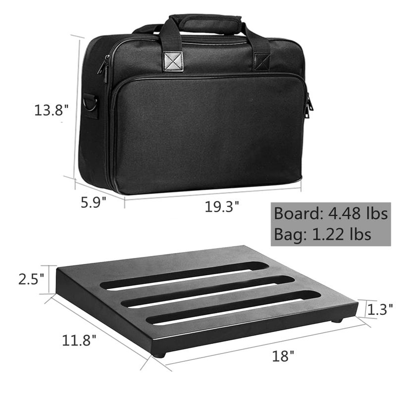 SOYAN Guitar Pedal Board 18" x 11.8" with Carry Bag (SPB-18) - Image 4