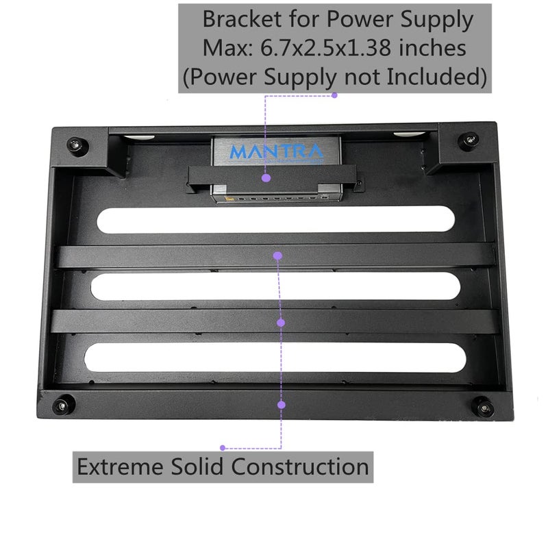 SOYAN Guitar Pedal Board 18" x 11.8" with Carry Bag (SPB-18) - Image 3