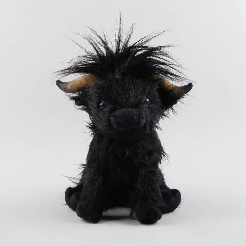 Scottish Highland Cow Plush Toy Long Hair Soft Stuffed Animal Birthday Gift - Image 3