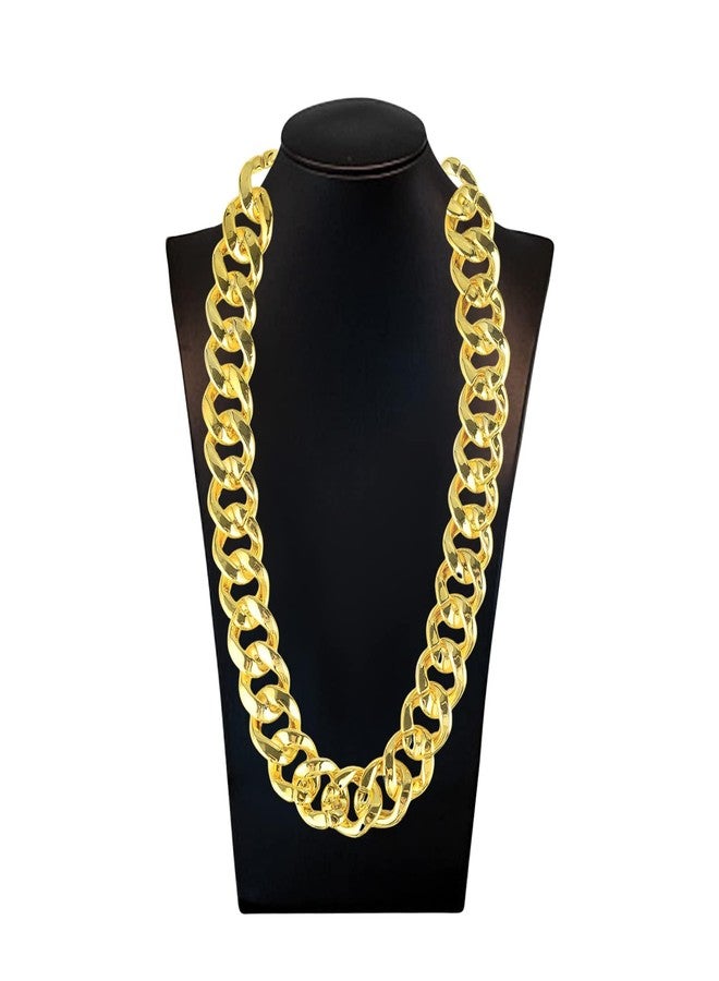 PinCute 2 Pack Big Chunky Gold Chain for Men, 32 Inches Fake Plastic Gold Chain Necklace, 80s 90s Punk Style Hip Hop Chain Necklace for Costume Jewelry Rapper - Image 5