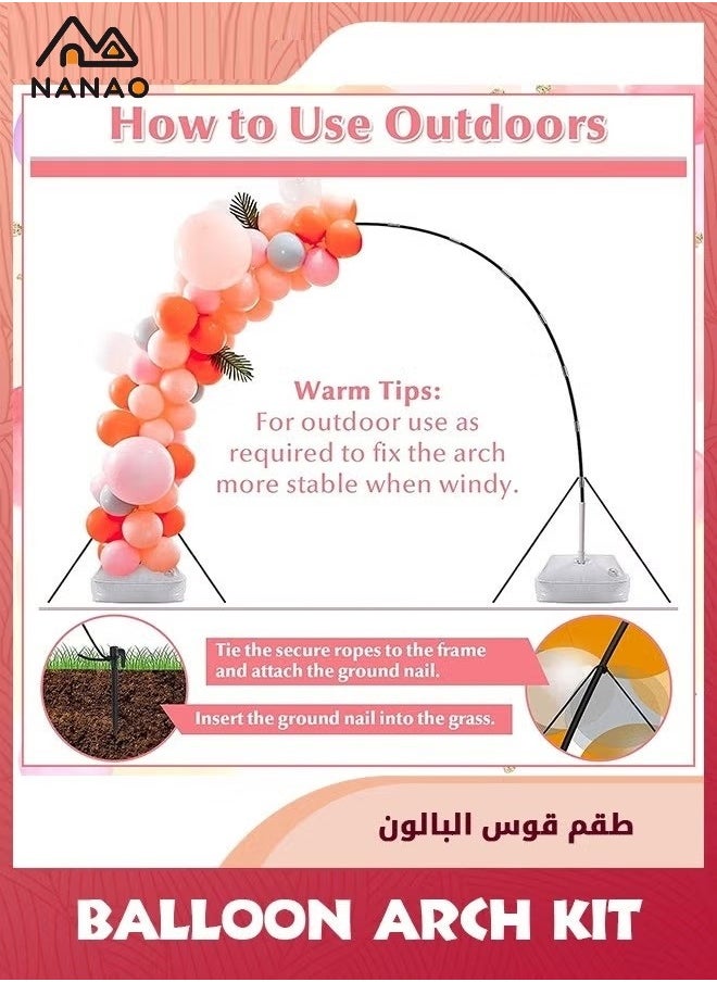 NANAO Balloon Arch Kit Balloon Arch Stand Large Adjustable Balloon Arch Stand With Base Outdoor Balloon Support Stand For Birthday Parties Wedding  - Image 5