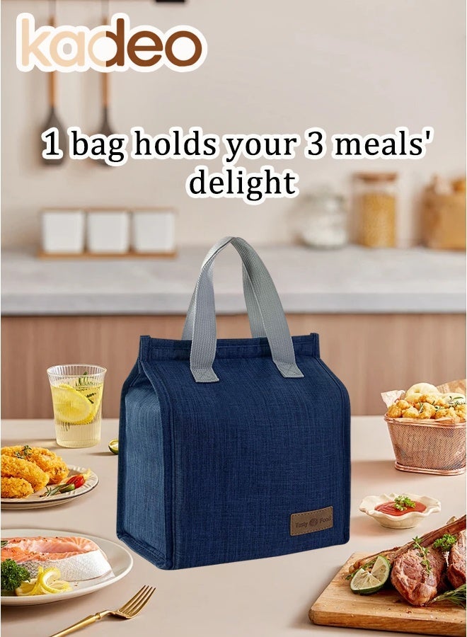 kadeo Waterproof  Lunch Bag, Reusable Portable Lunch Tote,Lunch Box Bag, Thermal Cooler Bag Ideal for Work Party Travel Picnic - Image 2