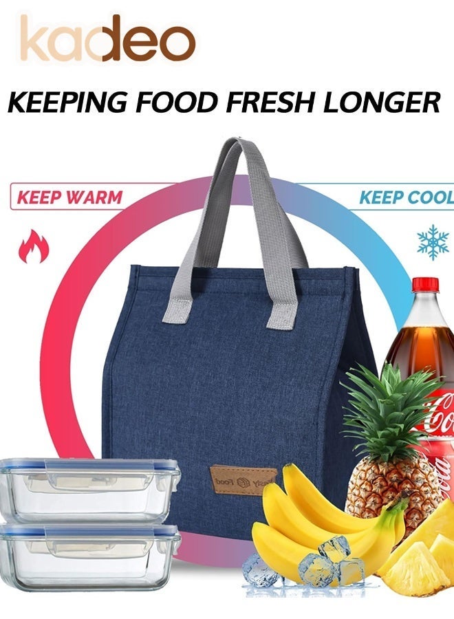 kadeo Waterproof  Lunch Bag, Reusable Portable Lunch Tote,Lunch Box Bag, Thermal Cooler Bag Ideal for Work Party Travel Picnic - Image 4