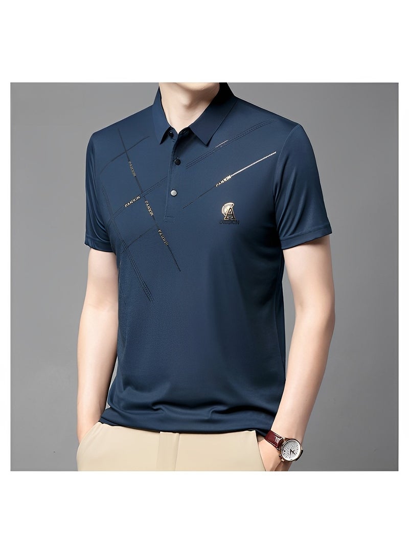 REOCLE Men's Polo Shirt Comfy & Quick Dry Short Sleeves Shirts Regular-Fit Pique Polo Shirt Jersey Golf Shirt  - Image 4