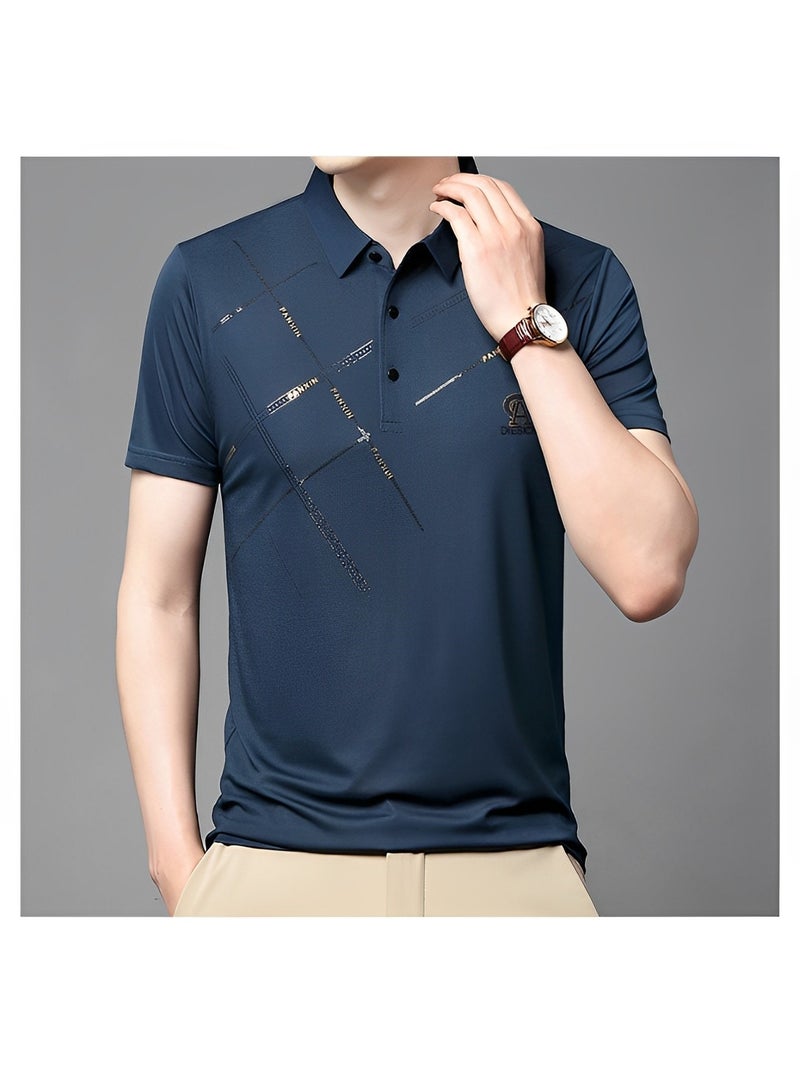 REOCLE Men's Polo Shirt Comfy & Quick Dry Short Sleeves Shirts Regular-Fit Pique Polo Shirt Jersey Golf Shirt  - Image 3