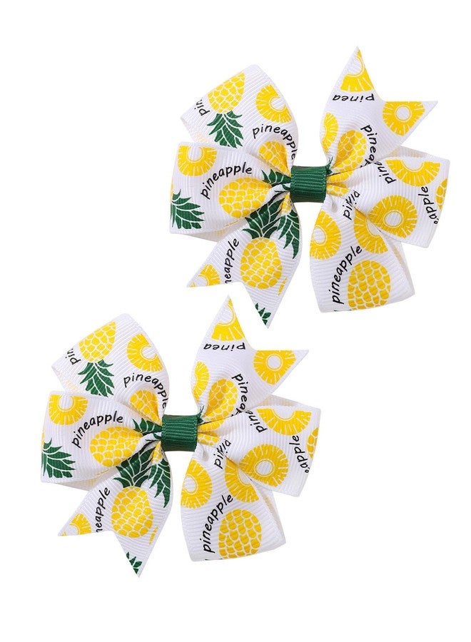 BBTDIN Baby Girls Pineapple Bow Headband Pineapple Hair Clips Pin Pineapple Bow Headwear BBG43 (Bow-B0) - Image 1