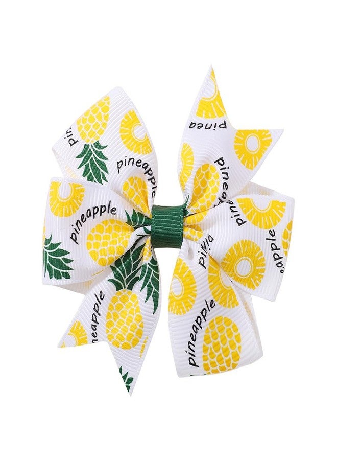 BBTDIN Baby Girls Pineapple Bow Headband Pineapple Hair Clips Pin Pineapple Bow Headwear BBG43 (Bow-B0) - Image 2