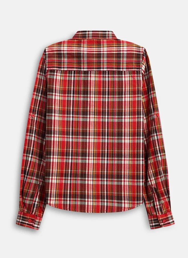 Bonkids BONKIDS Boys Tartan Checks Opaque Casual Shirt