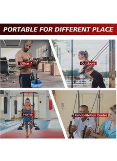 XiuWoo Cable Pulley System Gym, Upgraded Weight Pulley System with 3 Detachable Handles, LAT and Lift Pulley Attachments for Biceps Curl, Triceps, Chest Workout,DIY Home Gym Fitness Equipment  - Image 4