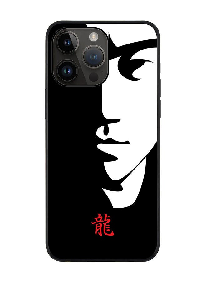 Stylizedd Rugged Black edge case for Apple iPhone 14 Pro Max Slim fit Soft Case Flexible Rubber Edges Anti Drop TPU Gel Thin Cover - Tibute - Bruce Lee (Black) - Image 1