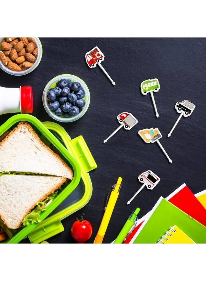 Vehicle Food Picks for Kids – 18-pcs Transport Vehicle Food Bento Picks Lunch Box Decoration for Kids and Toddlers – Automobile Bento Deco Children Toothpicks Set – Cars Party Food Picks Set - Image 5