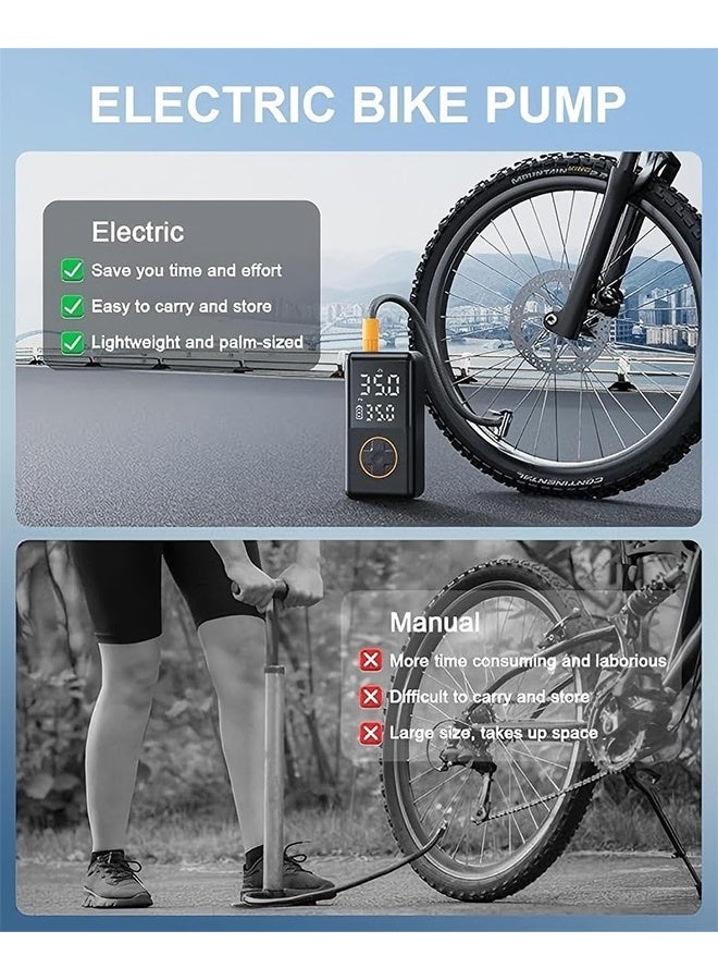 DAREU Portable 150 PSI Cordless Tire Inflator – Mini Air Compressor Pump for Car, Motorcycle, Bicycle, and Sports Balls – 4000 mAh Rechargeable Battery, Digital Display, LED Light, Auto Shut-Off, USB Charging - Image 5