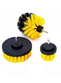 Inditrust Inditrust Multifunctional Cleaning Scrubbing Plastic Brush Kit with 14 Hex Shank for Drill Attachment Drill NOT Included 3 Piece Set  - Image 1
