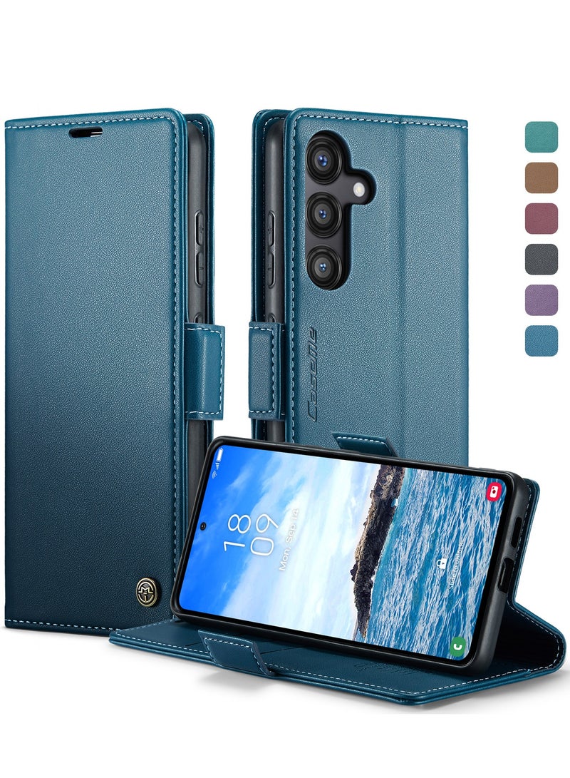 CaseMe For Samsung Galaxy A56 Cover, Soft PU Leather Shockproof Mobile Phone Wallet Case, Full Body Protective Flip Cover Magnetic Adsorption Back Cover - Image 1