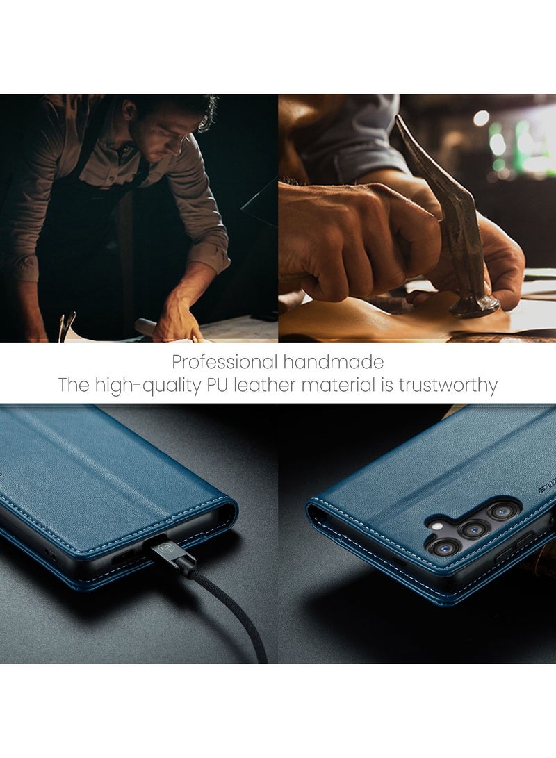 CaseMe For Samsung Galaxy A56 Cover, Soft PU Leather Shockproof Mobile Phone Wallet Case, Full Body Protective Flip Cover Magnetic Adsorption Back Cover - Image 5