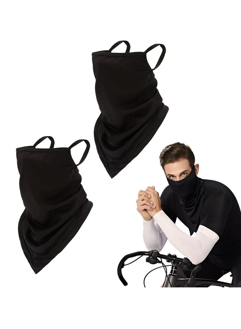 Zikra 2 Pack Unisex Bandana Face Mask Scarf Balaclava Neck Gaiters Dust Cloth Washable Wind Motorcycle Mask Women Men UV Protection Reusable Breathable Cover Outdoor Cycling Ear Loops Stretchy Rave - Image 1