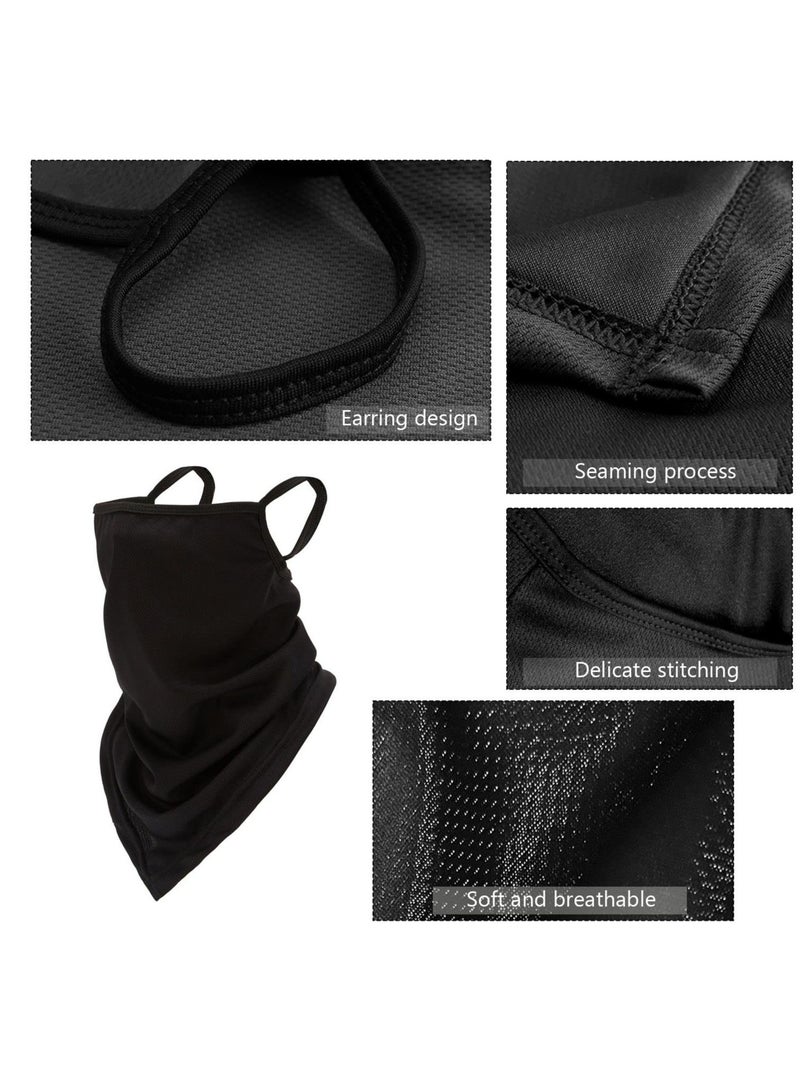 Zikra 2 Pack Unisex Bandana Face Mask Scarf Balaclava Neck Gaiters Dust Cloth Washable Wind Motorcycle Mask Women Men UV Protection Reusable Breathable Cover Outdoor Cycling Ear Loops Stretchy Rave - Image 5