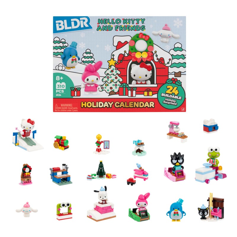BLDR Hello Kitty and Friends 2025 Advent Calendar Building Set 8 Buildable Minifigures 16 Buildable Gifts Kids and Sanrio Fans Ages 8 0134 - Image 3