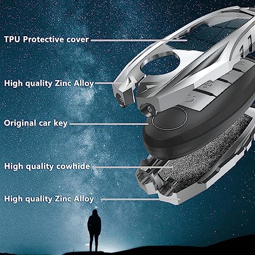 SLAKNOK for Nissan Key Fob Cover with Keychain,Stylish and Durable Zinc Alloy Protection Key Case Compatible with Altima Maxima Rogue Armada Pathfinder Morano Versa Smart Key Shell Accessories - Image 4