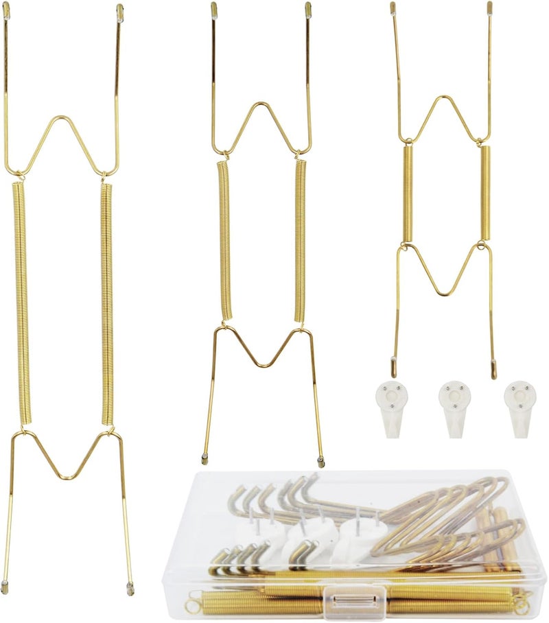 KAHIT Plate Hangers for The Wall, Plate Wall Hangers for Display Plate Holders for Displaying On Wall Plate Hanger Platter Hangers for The Wall Decorative Plates for Wall Hanging (8"/10"/12" 3 Pack) - Image 1