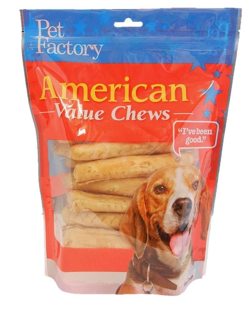 Pet Factory American Beefhide 5" Chip Rolls Dog Chew Treats - Chicken Flavor, 16 Count/1 Pack